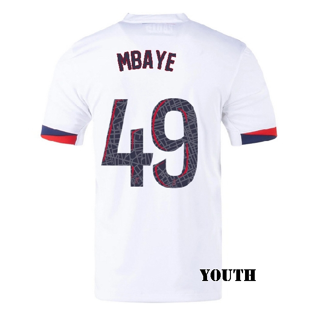 2025/26 Ibrahim Mbaye #49 Away Youth Soccer Jersey